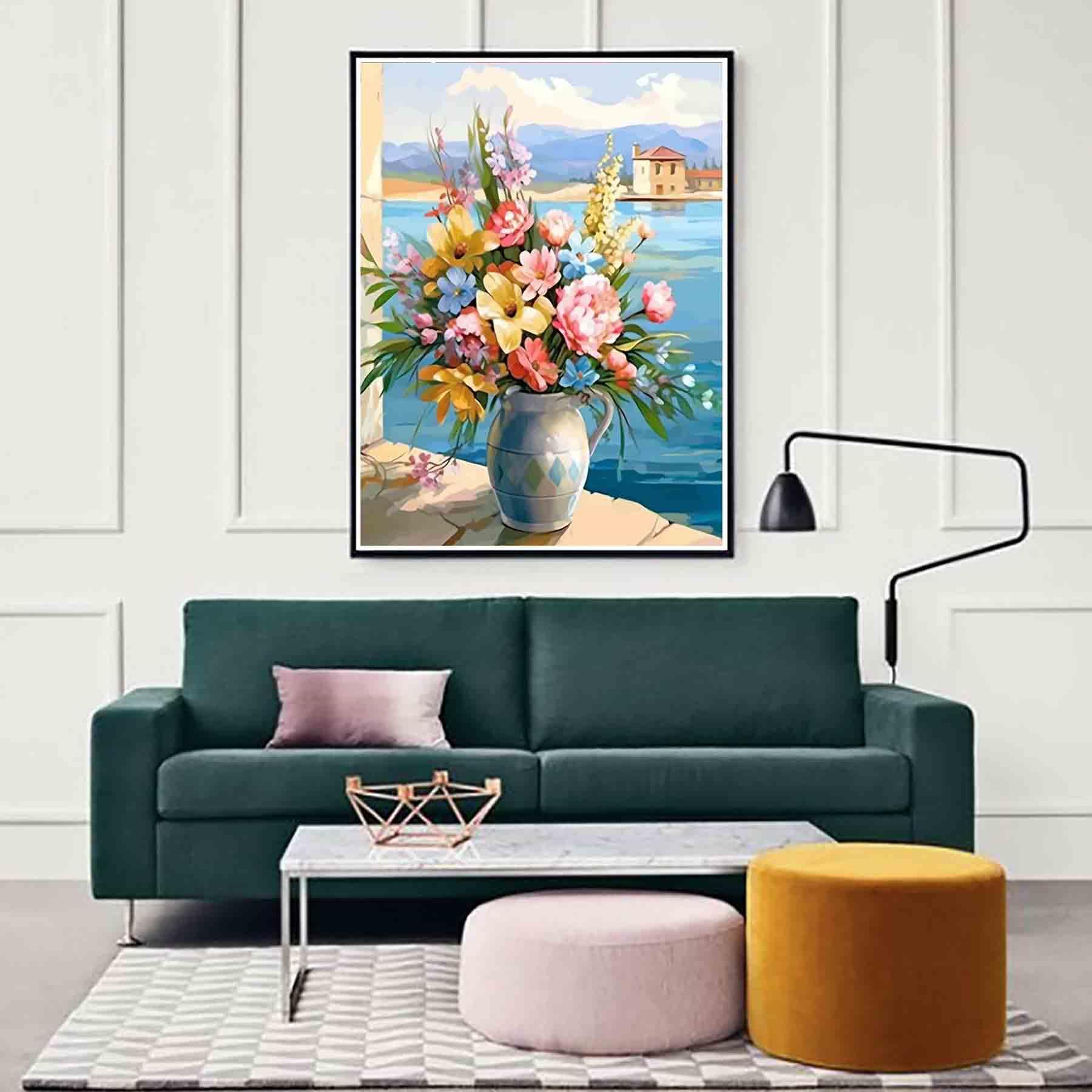 Zariocy 5D Diamond Painting Kit Bouquet Colorato - Quadro Fai-da-Te 30x40 Cm Con Diamanti Rotondi - Arte Terapeutica Antistress, Decorazione Da Parete Per Casa E Ufficio, Regalo Creativo - 3