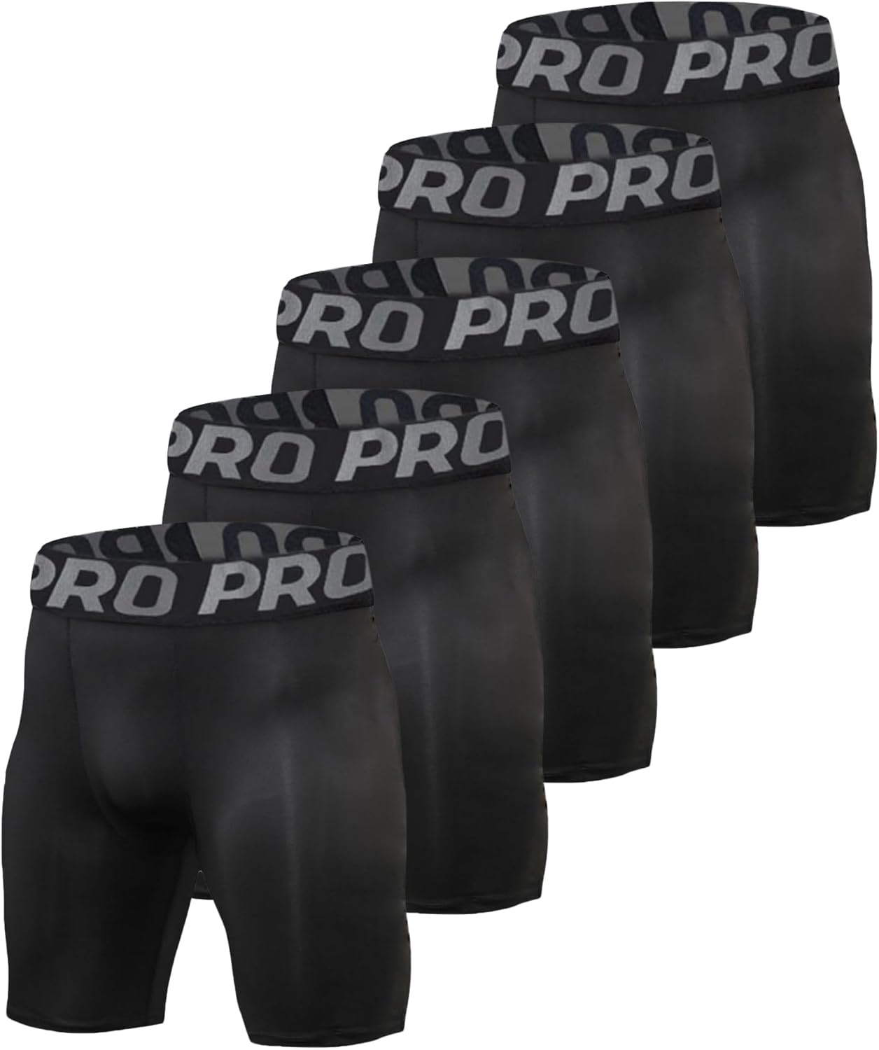 Sanke 5 Pack Men's Compression Shorts Camouflage Running Athletic Shorts Cycling Stretch Workout Cooling Underwear