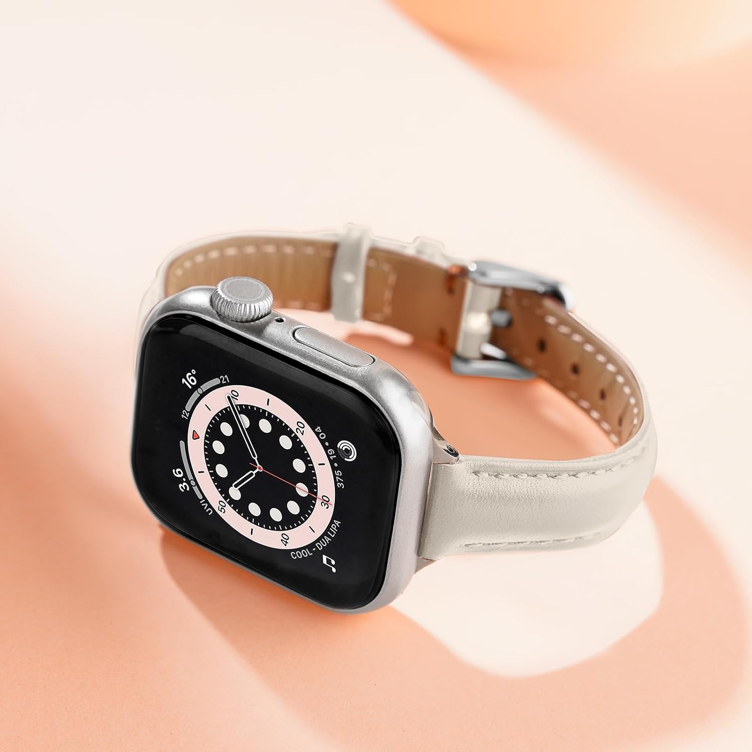 Minimalist Design Watch Band Compatible with Apple Watch, Women, Student, Skin-Friendly Wristband, Genuine Leather Strap for iwatch Series 10 9 8 7 6 5 4 3 2 1 SE image 5