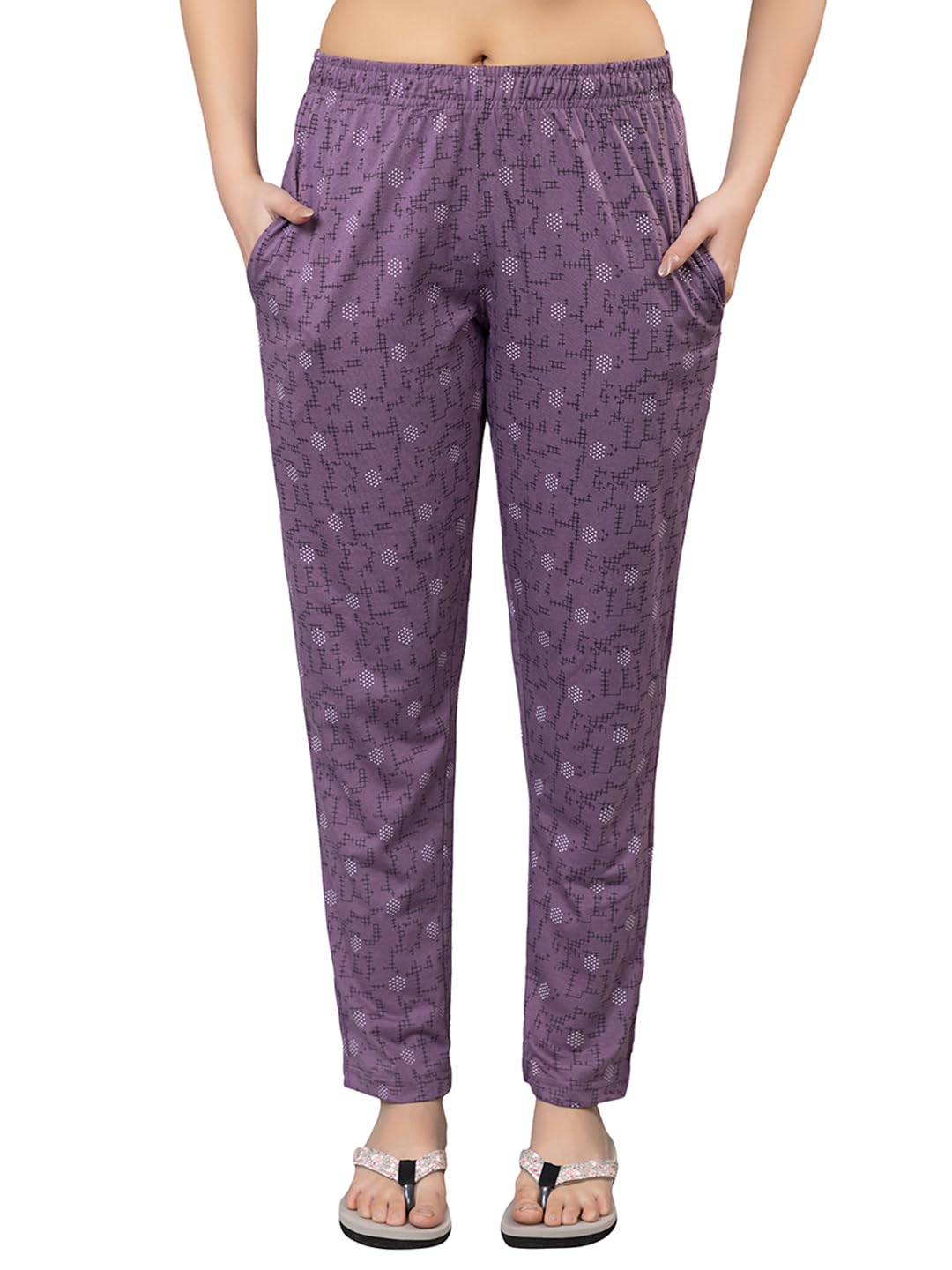 Women's Plus Size Cotton Printed Pajamas, Nightwear, Lounge Wear, Walk Wear Lowers, Regular Fit Track Pants for Ladies_XS to 6XL-image-17