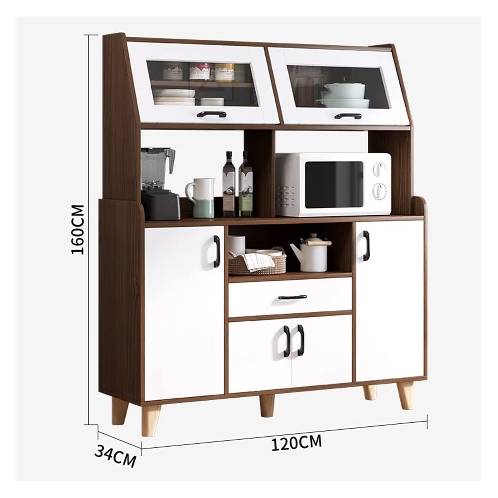 Schrank Sideboard Wohnzimmer Einfacher Teeschrank Küche Aufbewahrungschrank Haushaltsspeicher Locker Komode