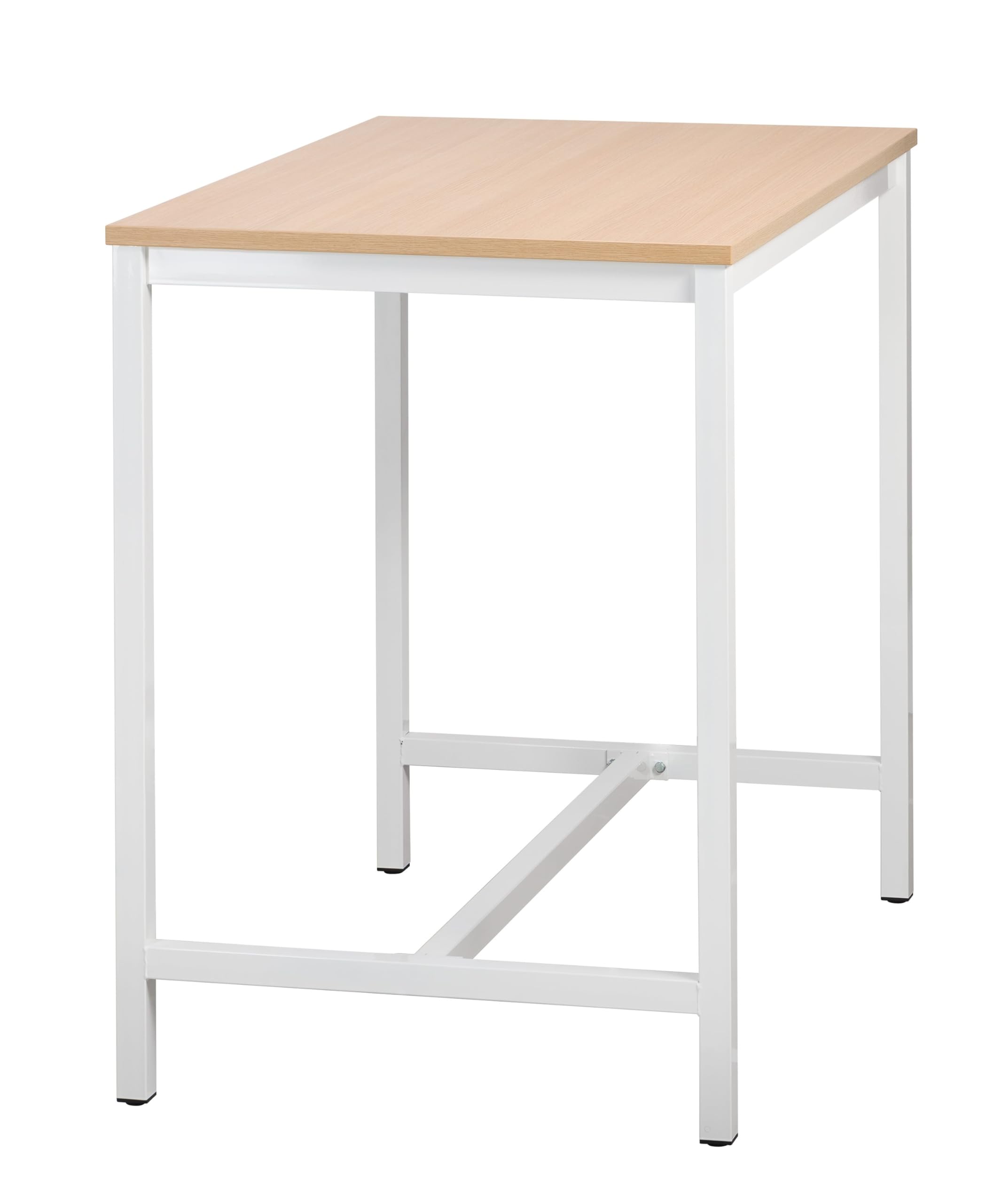 Générique Table Haute Swap L120 x H 110 x P 80 cm chêne Clair (Blanc)