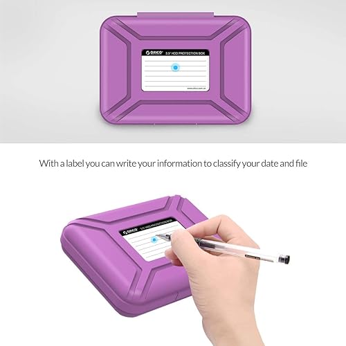 Miniatura 2 de ORICO PHX5C - Funda para disco duro de 3.5 pulgadas HDDSSD 5 paquetes de disco duro portátil con caja de almacenamiento protectora antiestática y a