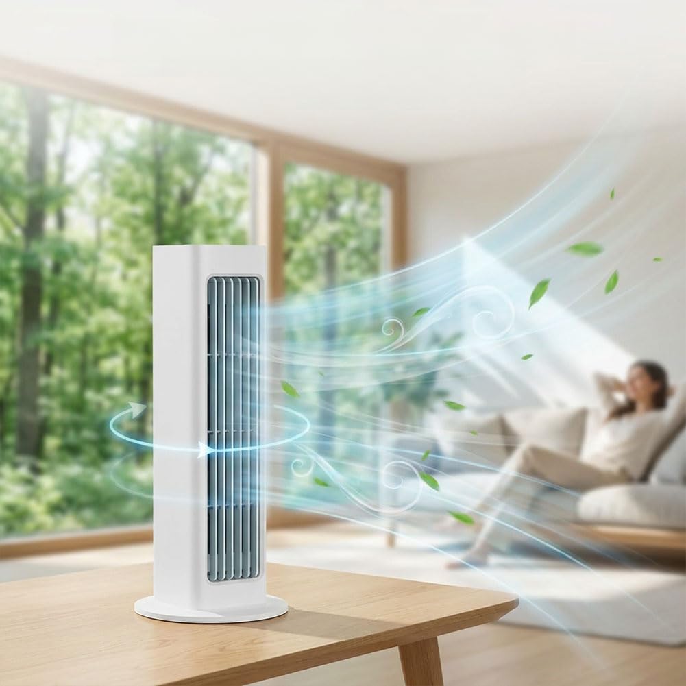 Epicoolerfan BreezaPro 2.0 Tragbarer Ventilator, Kompakt, Leise, Weiß