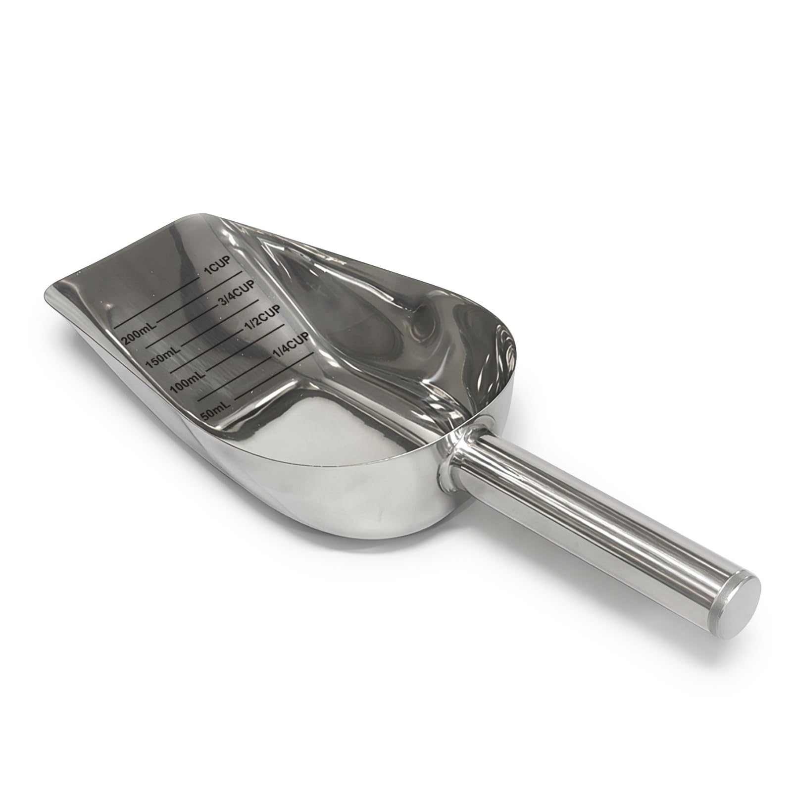 Stainless Steel Dog Food Scoop 8 Oz, Practical Dog Food Measuring Cup, Dog Food Scoop Measure, Ice Scoop for Bar