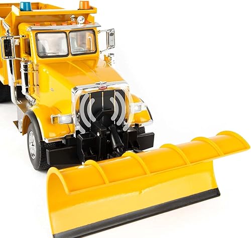 Miniatura 6 de TOMY ERTL Big Farm - Camión de nieve Peterbilt a escala 116 con caja volquete de juguete para niños, amarillo, 3 años en adelante