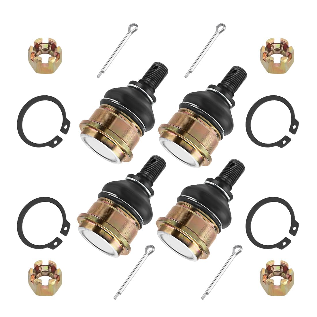 4 x przednie górne i dolne przeguby kulowe pasujące do Yama-ha Grizzly 700 550 FI 4x4 Kodiak 450 700 2013-2024 3B4-23579-01-00 3B4-23579-00-00