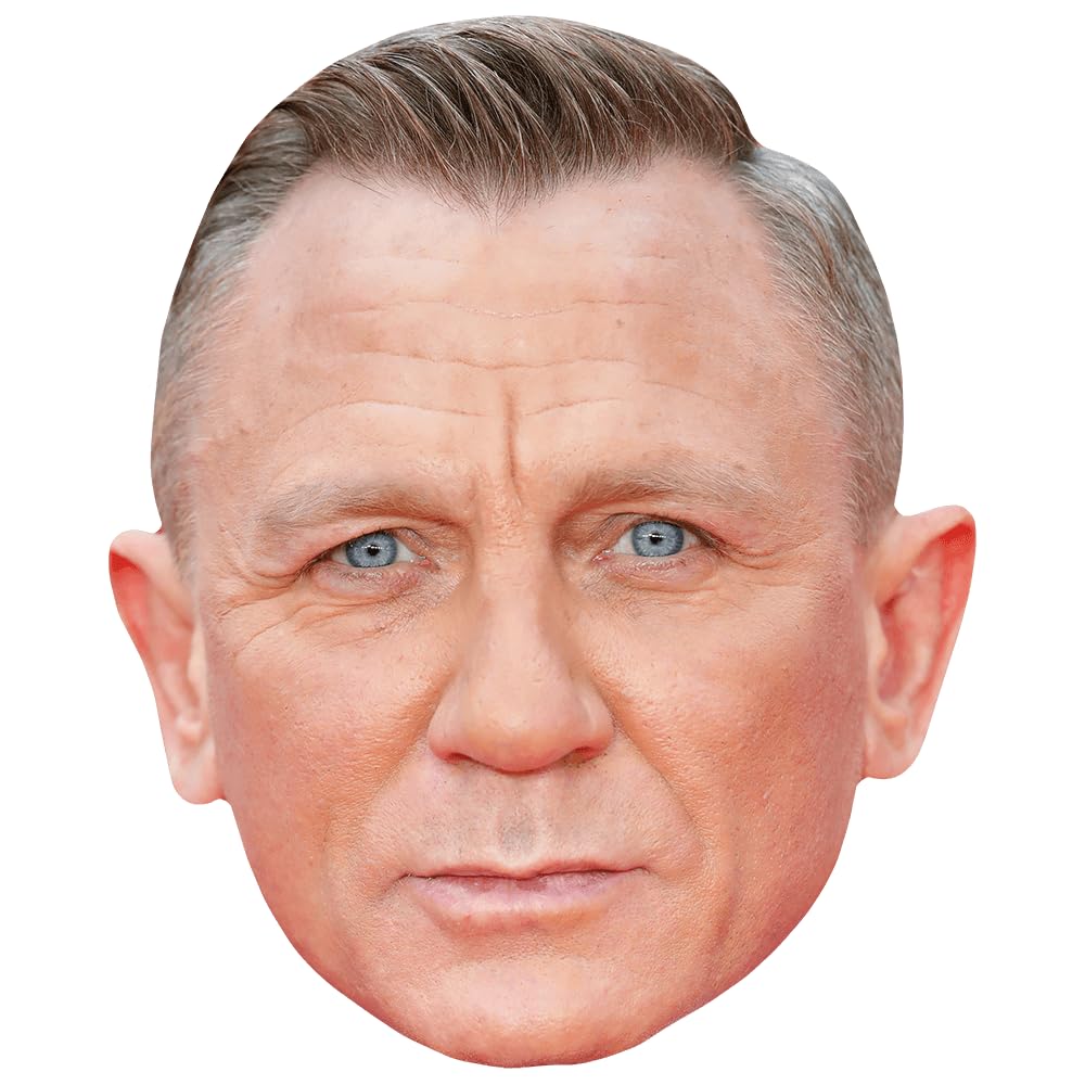 Daniel Craig (Stare) Celebrity Mask, Flat Card Face, Fancy Dress Mask