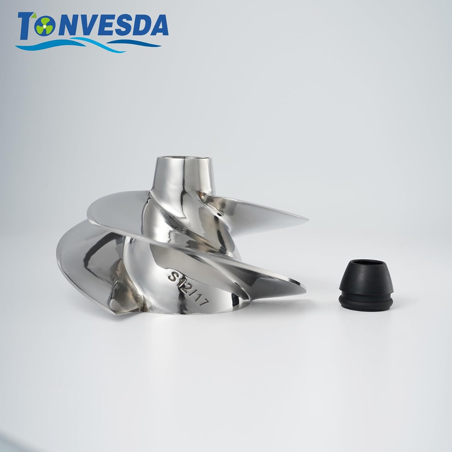 Jet Ski Impeller Fit Seadoo SK-CD-12/17 Spark ACE 900 Spark ACE 900 HO Spark TRIXX 3-Blade Polished 140MM Diameter