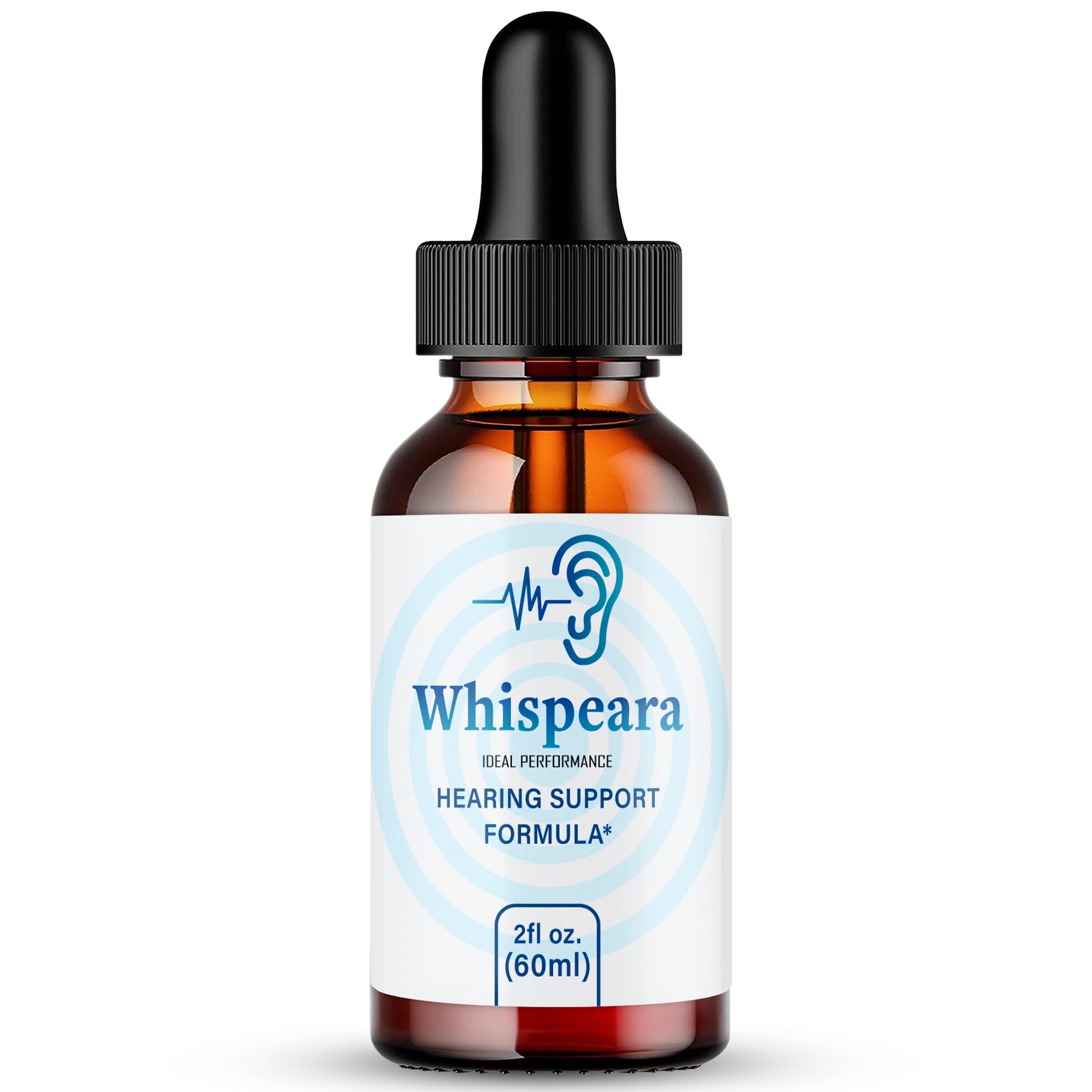 Whispeara Tinnitus Relief for Ringing Ears Drops, Ring Clear Tinnitus Liquid Drops, Maximum Strength, Advanced Formula Hearing Supplement, Ear Ringing