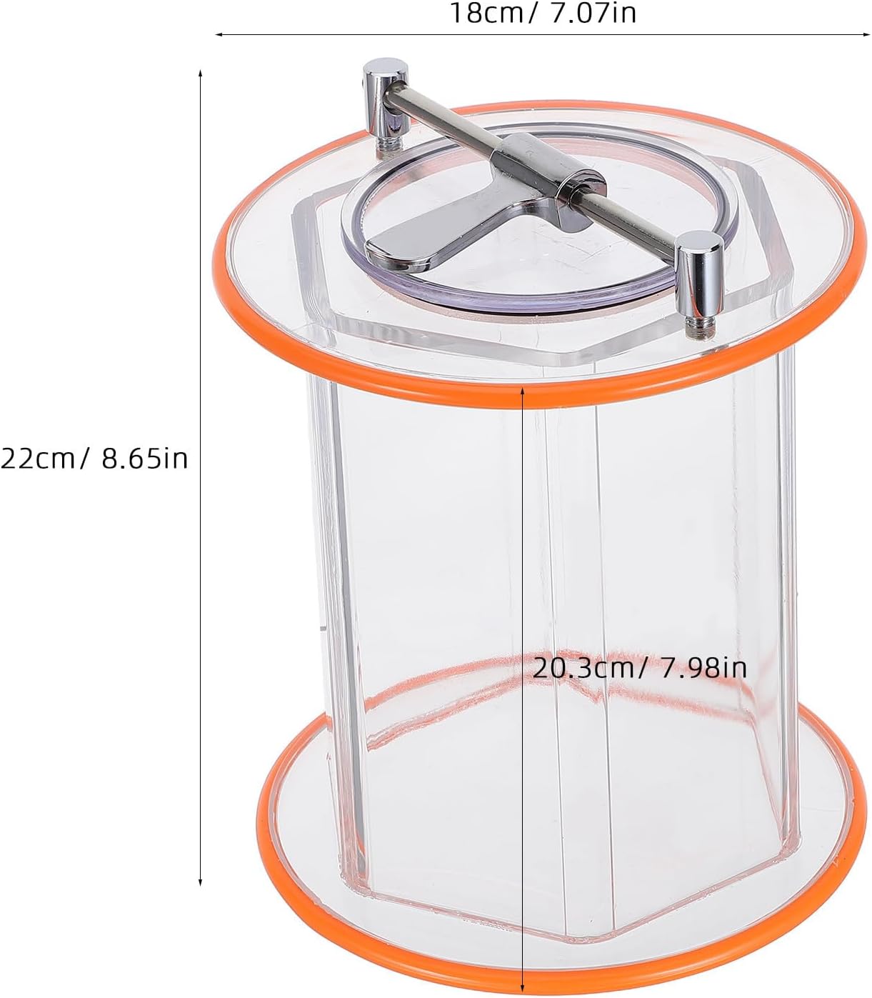 MOLUCKFU Rotary Jewelry Polisher Bucket Replacement Kt2000, Hexagon Tumbler Bucket for Surface Polishing, Wear Resistant Metal and Acrylic Material, Suitable for Jewelry Studios
