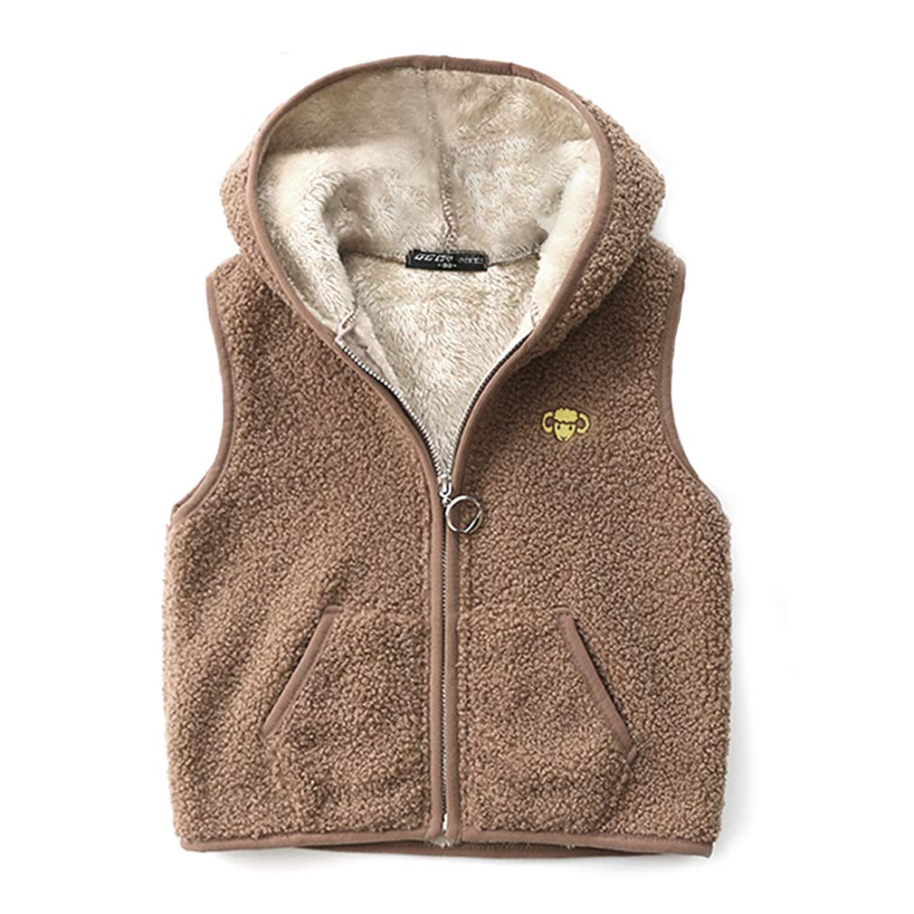 WE Fashion fleece fleecevest donkerrood