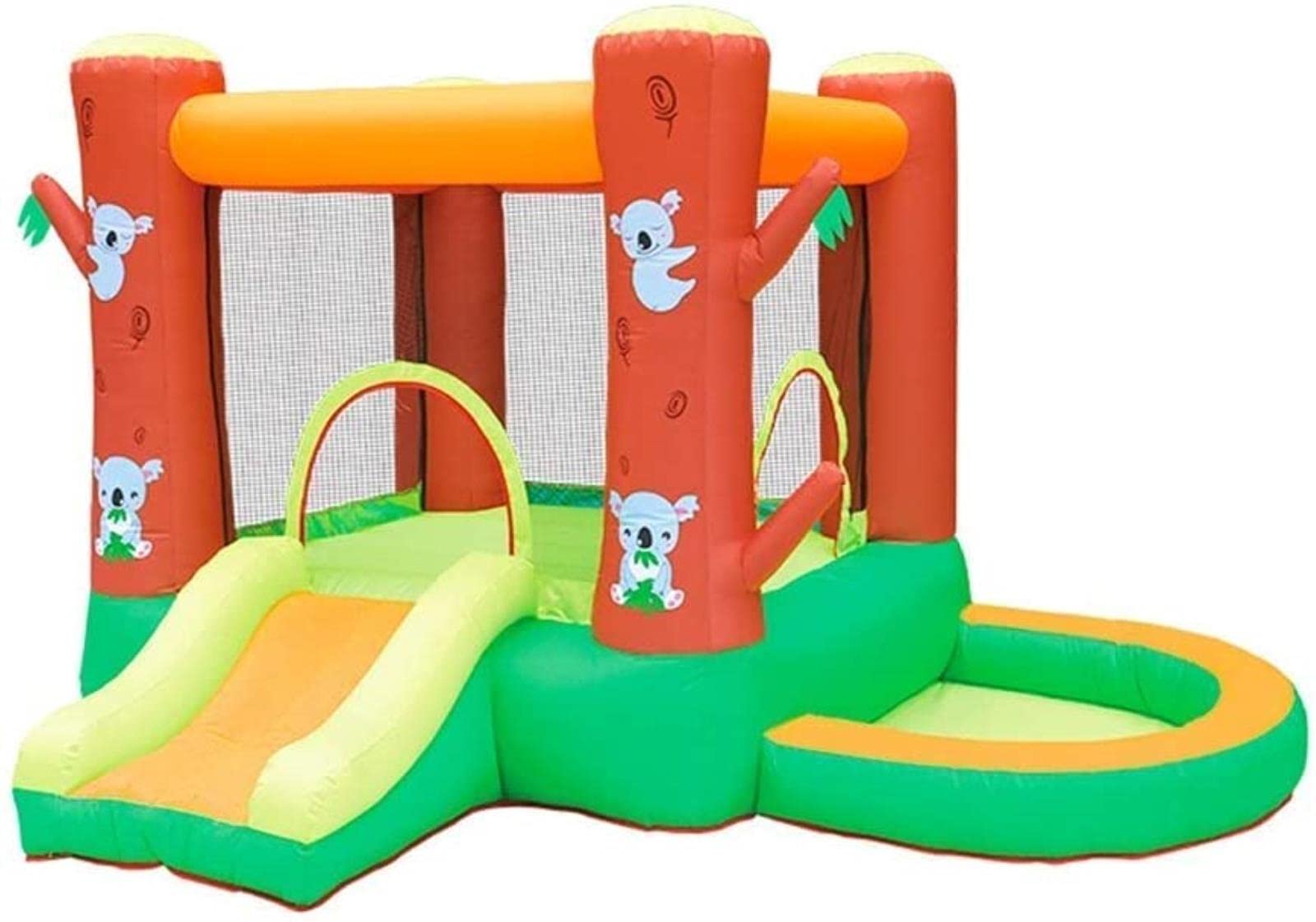 Château Gonflable, Gonflable avec Toboggan Aquatique et Trampoline