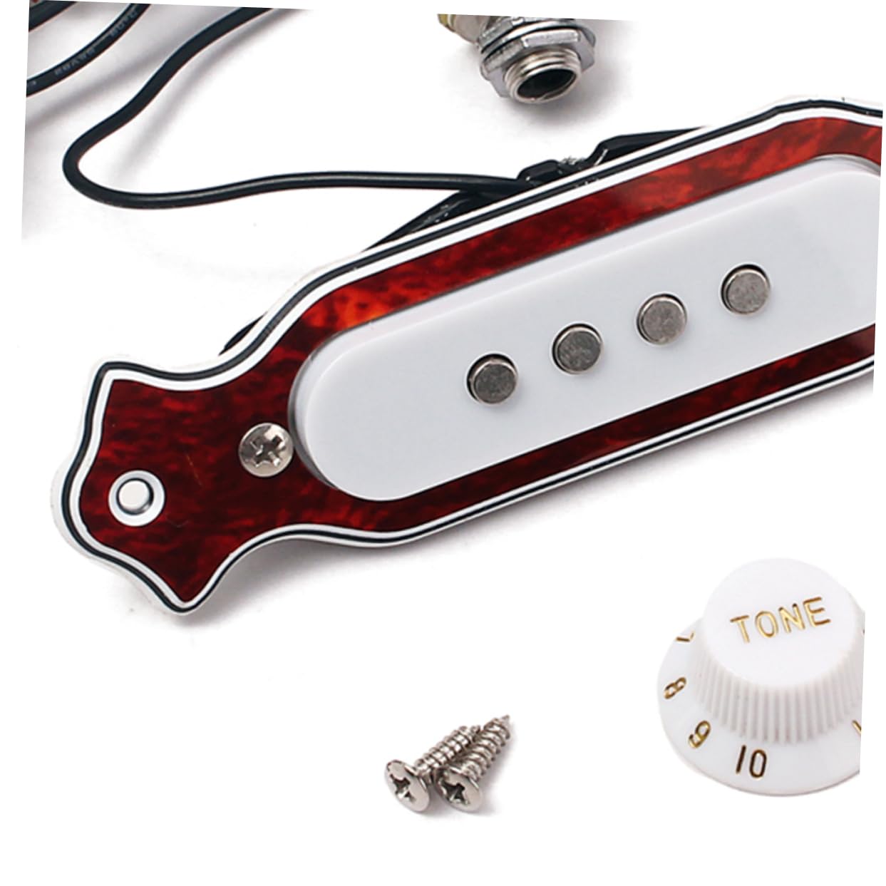 SHOWERORO 3pezzi Pickup Per Chitarra Acustica Corde Metallo e Magnete Sostituzione Per Chitarre Cassa Accessorio Musicale Con Elevata Permeabilità e Leggerezza