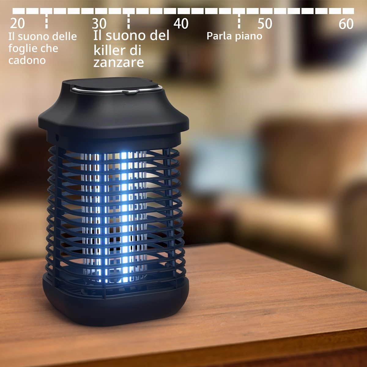 Trappola elettrica per zanzare da esterno con custodia in metallo impermeabile, 4200 V 20 W, trappola per zanzare per interni, terrazza, Giardino