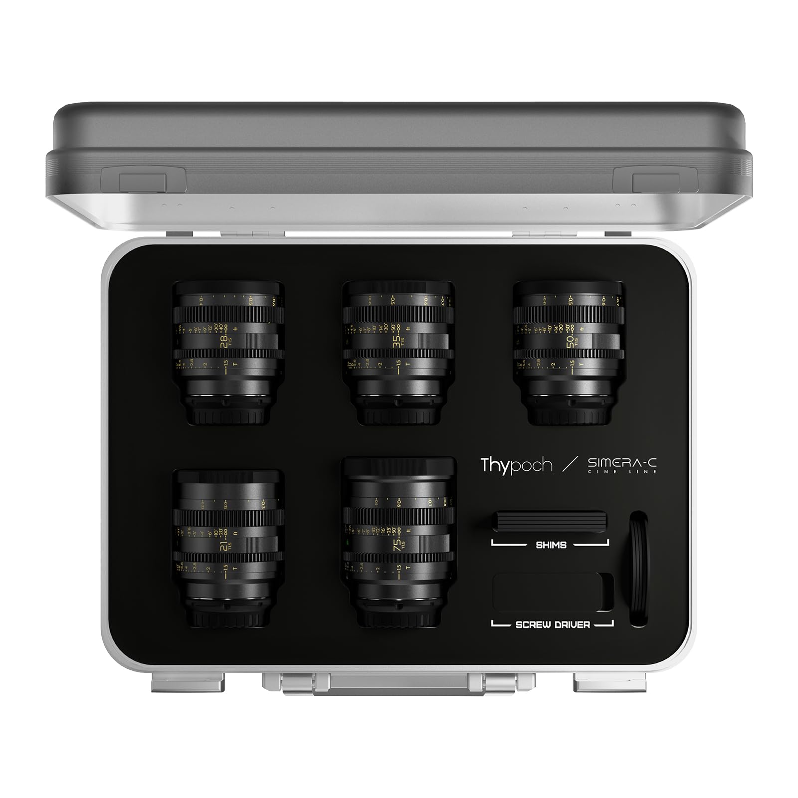 Thypoch Kit 5 Simera-C Lenses 21/28/35/50/75mm T1.5 (E Mount)