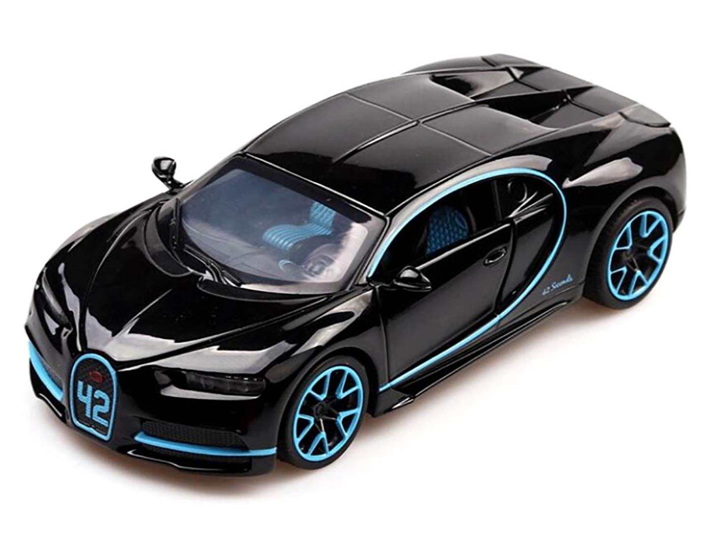 1:32 Scale Die-Cast Metal Bugattti Chiron Car with Openable Doors & Pull Back Action【Colors as Per Stock】【Pack of 1】