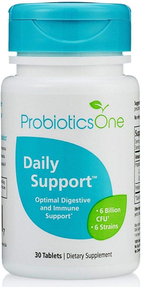 Daily Support - #1 Rated Probiotic Supplement - Perfect Balance of Strains and CFUs - Easy to Swallow Time Release Pearls - Use Just One Per Day - 100% Vegan and Gluten-Free