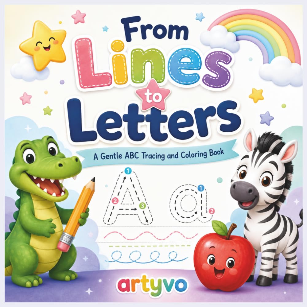 From Lines to Letters: A Gentle ABC Tracing and Coloring Book for Little Learners (Gentle Learning Series)