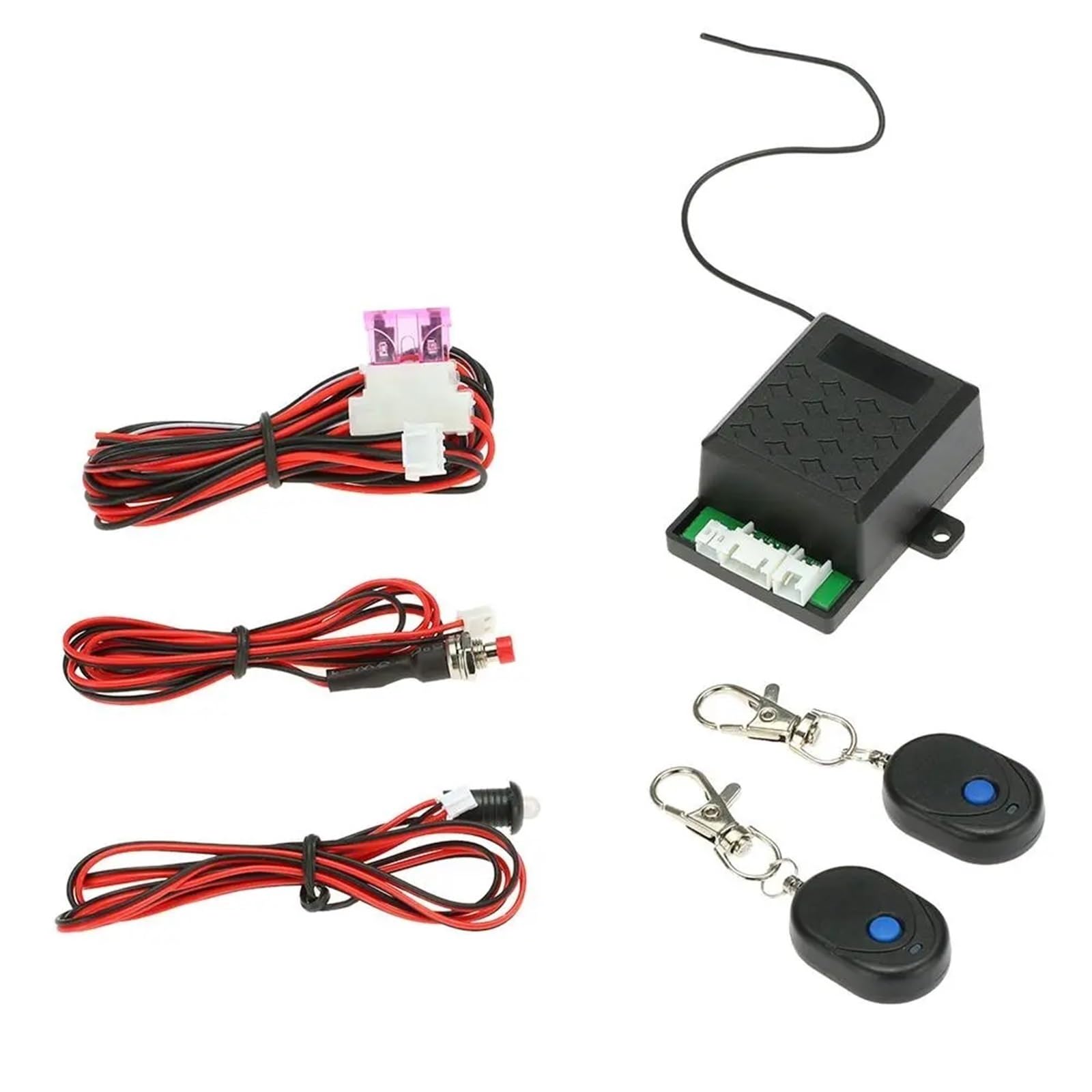 Sistema de Seguridad antirrobo inmovilizador Coche 1 vía protección Alarma automática sin Llave con 2 mandos a Distancia