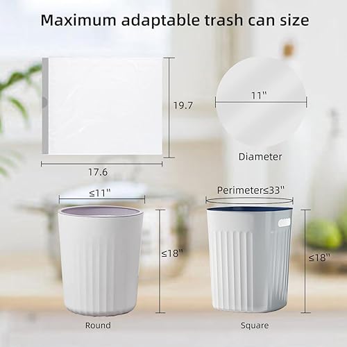 Miniatura 4 de Bolsas de basura de 4 galones, 100 bolsas de basura con cordón, forros gruesos sin perfume para baño, dormitorio, oficina, papelera