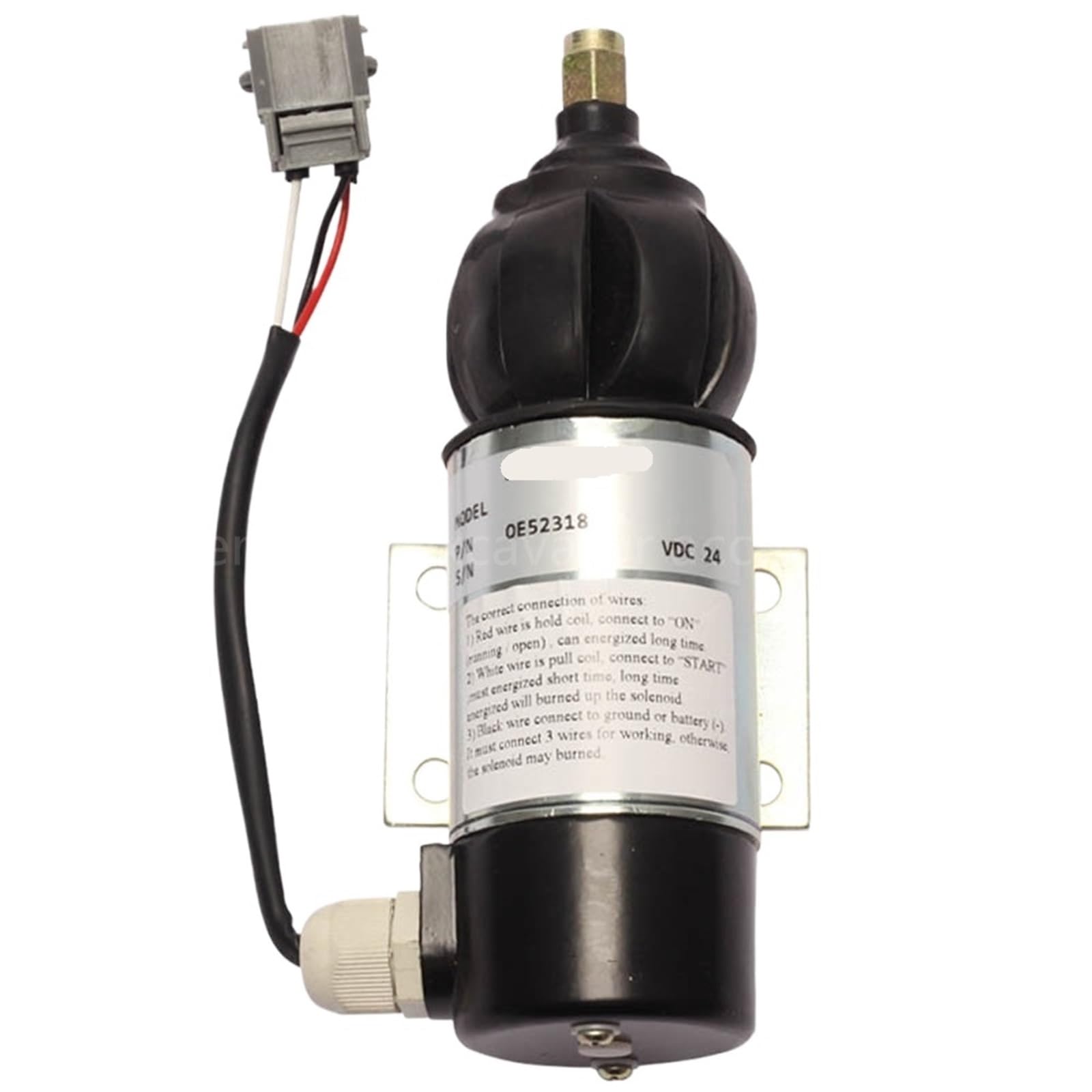 Électrovanne d'arrêt de carburant 24 V pour moteur D6D D6E 873754 872825 881969 872458 52318 (gris foncé)
