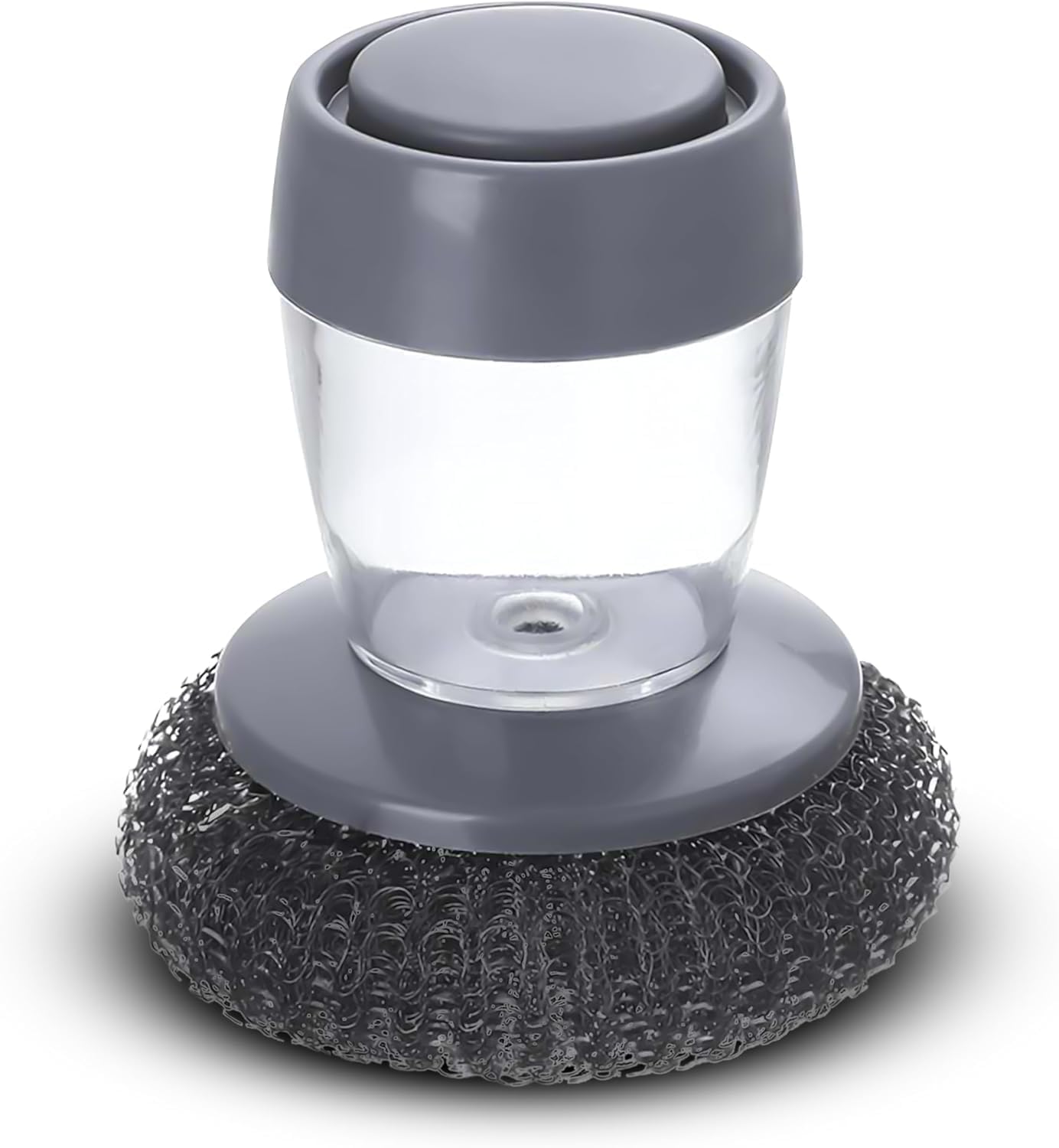 Dish Washer Brush with Push Soap Dispenser, Palm Grip Dish Scrubber with Scouring Pad, Kitchen Cleaning Brush for Dishes, Pans, Cookware, Kitchen Cleaning Tool with Soap Dispensing (Pack of 1)-image-24