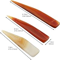 Vista 3 de LUORNG 3IN1 Burnisher 3.1 in 3.5 in 3.9 in cuchillo de ágata pulido joyería herramienta de pulido