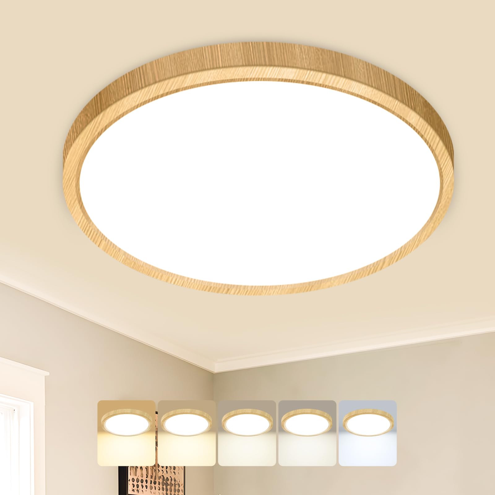 Peasur Deckenlampe LED Deckenleuchte Flach