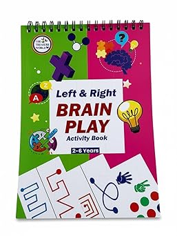 The Treasure World Left and Right Brain Reusable Activity Binder, Montessori Buzy Reusable Book for Kids Age 2 - 5 years, Builds Focus, Creativity and Hand Coordination (Buzy Book Series)