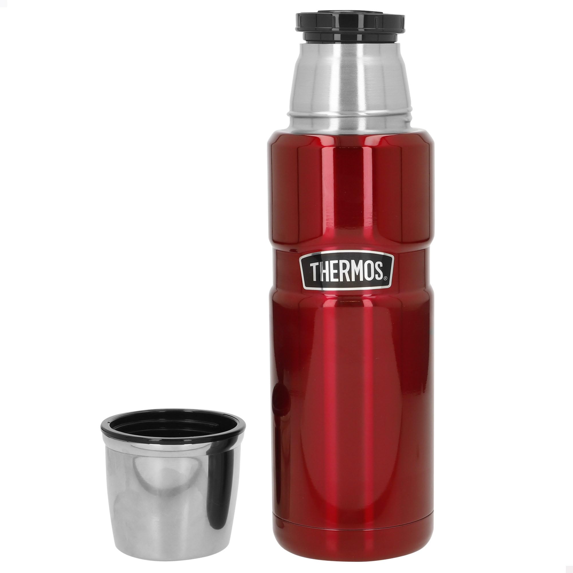 Thermos, Bottiglia Isolante Stainless King, in Acciaio Inox Satinato, capacità 0,​47 l, codice Prodotto 4003.205.047, Rosso, 4003.248.047