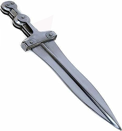 Miniatura 3 de Daga romana Pugio Soldados del siglo III armadura de arma lateral como espadas romas llanas con sarna de chips de oro