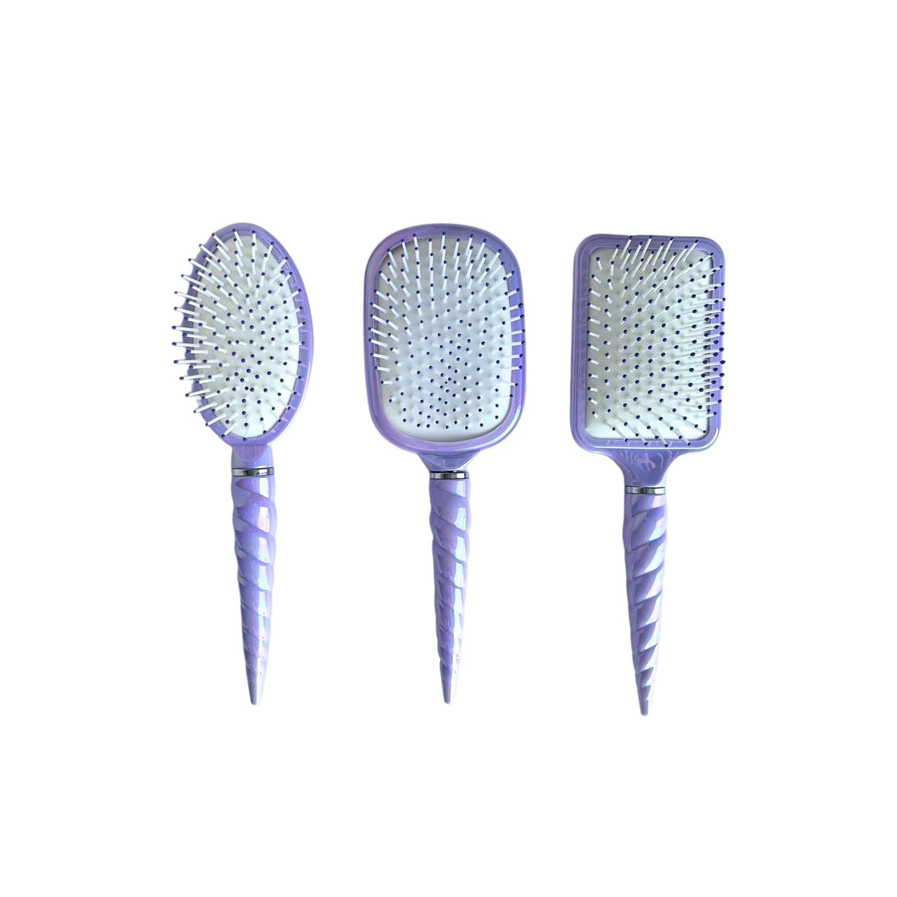 Just Imagine3 Pcs of Ball-Tipped Bristles Brush Ultimate Hair Brush Set | Experience The Perfect Blend of Style And Comfort With Our Collection (Pearl Purple)