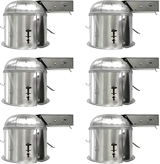 MW Lighting 6 Inch Remodel Shallow Recessed Lighting Housing, Air Tight IC Can Housing, TP24 Connector Included for LED Recessed Downlight Retrofit Kit-6 Pack (6PK)