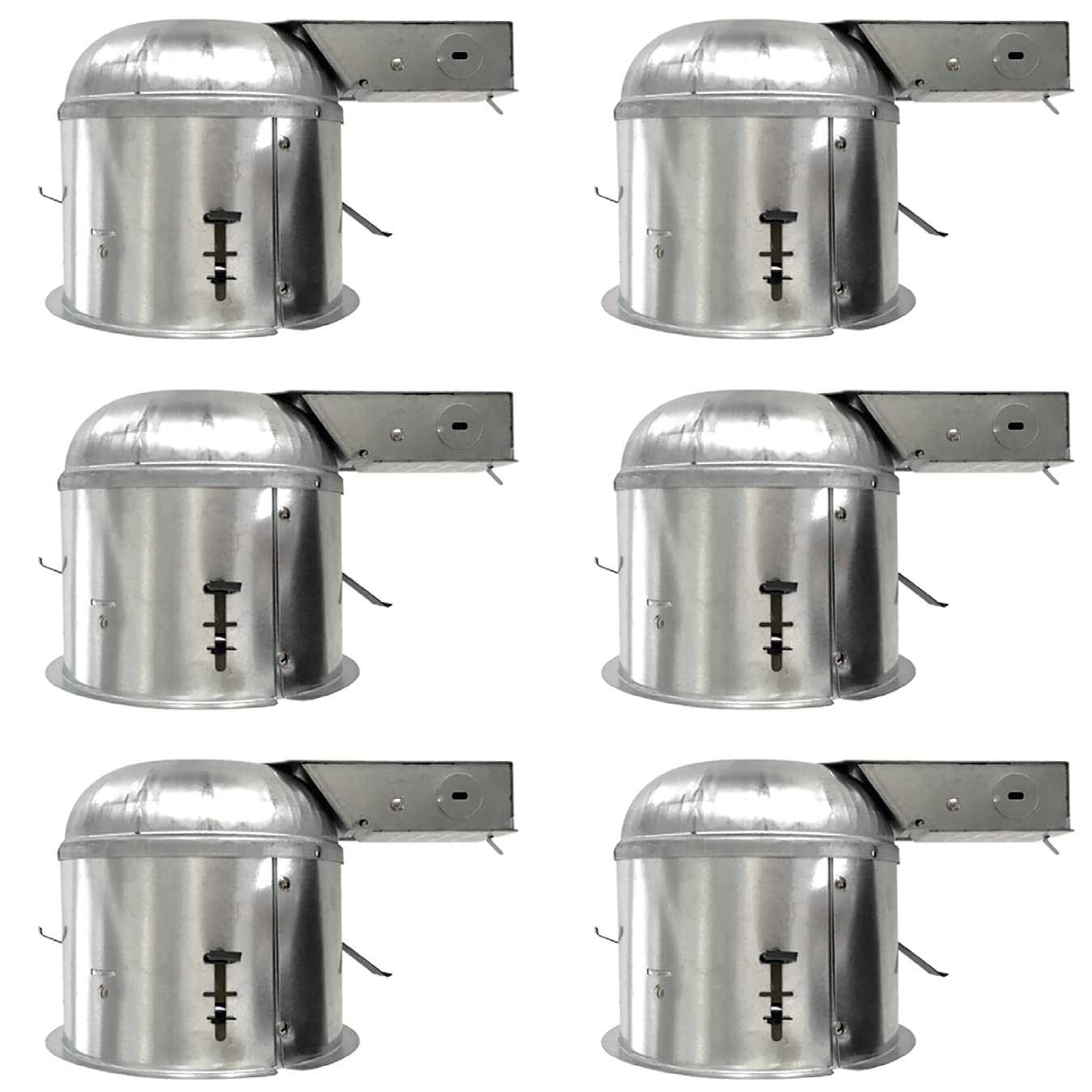 MW Lighting 6 Inch Remodel Shallow Recessed Lighting Housing, Air Tight IC Can Housing, TP24 Connector Included for LED Recessed Downlight Retrofit Kit-6 Pack (6PK)