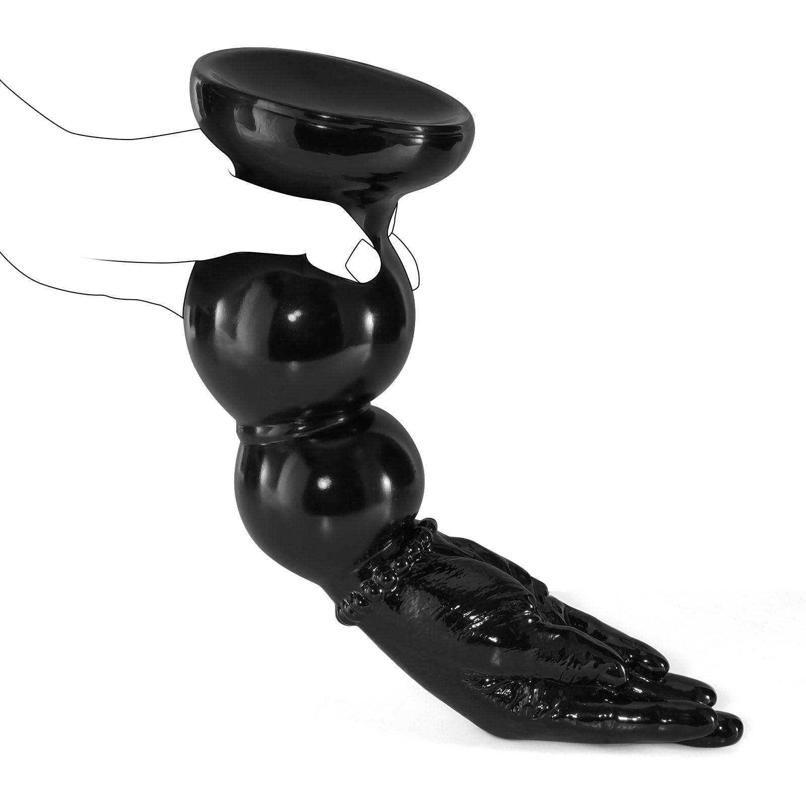 Palline Anali, Sex toys Pugno Dildo, Mano Dildo Fisting Anale Plug Donna Uomo, Butt Plug con Ventosa, Anali Giocattoli Anale-dilatatore SexToy (30cm)