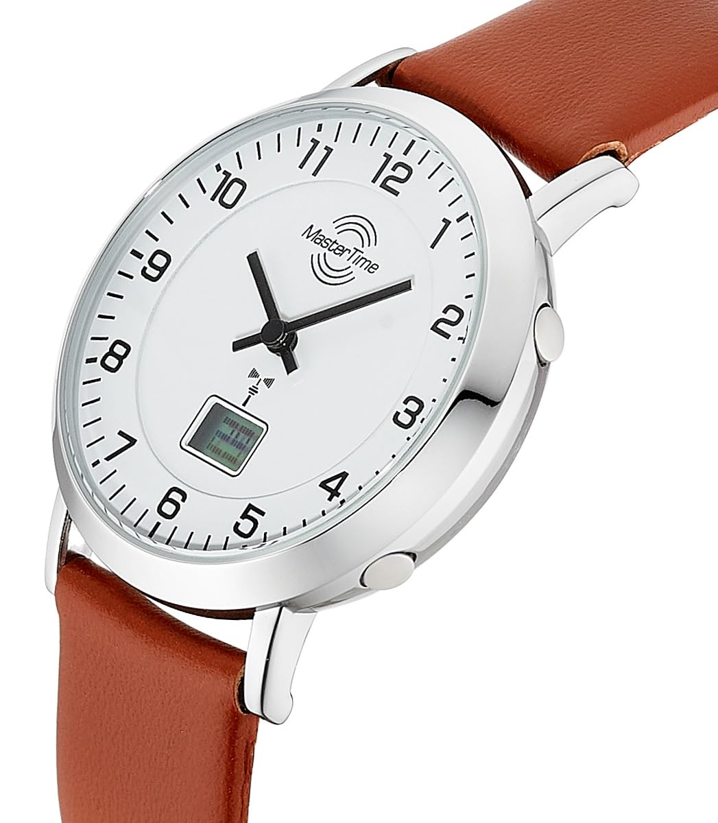 Master Time Funk Quarz Damen Uhr Analog-Digital mit Leder Armband MTLS-10741-12L