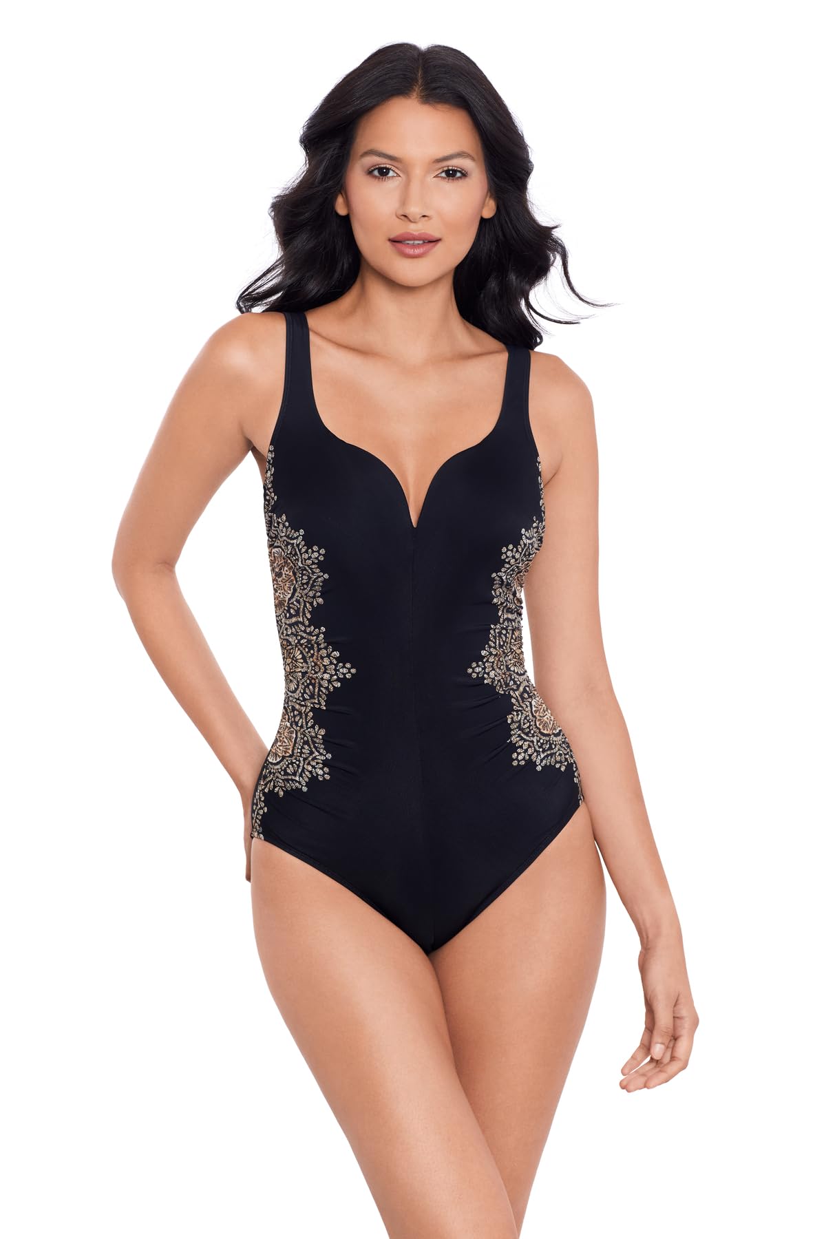 Miraclesuit Womens Slimming Swimwear Temptress Tummy Control Soft Cup One Piece Swimsuit