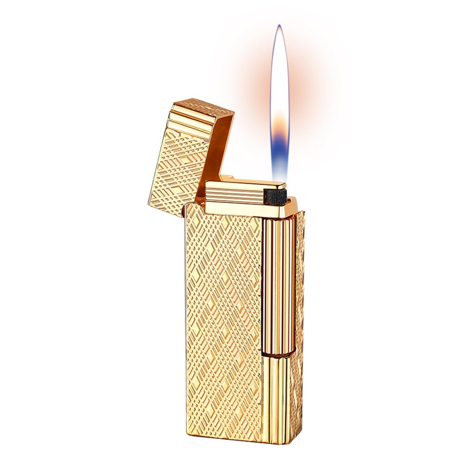 Encendedor de butano recargable con llama ajustable de diseño tradicional