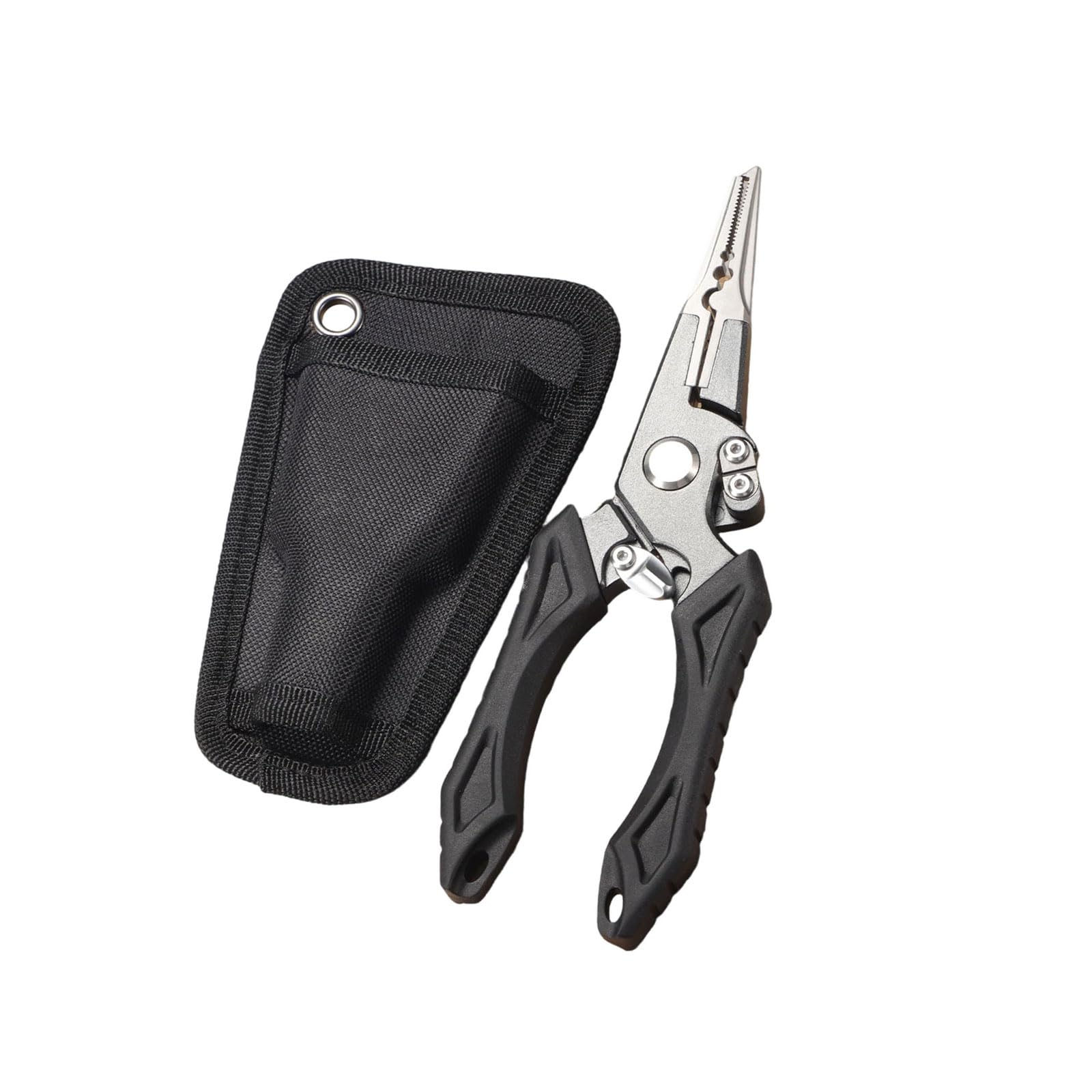 Kaccde Pliers And Cloth Bag Portable Fishing Pliers Braid Line Cutter Crimper Fish Lip Gripper Great For On The Go Anglers Fishing