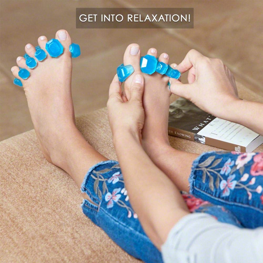 YogaToes Separadores de dedos Gems - Azul zafiro