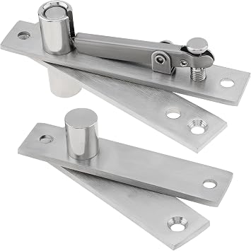Door Pivot Hinges Heavy Duty Pivot Hinge for Wood Door, Stainless Steel Hidden Door Hinge with 360 Degree Rotation for Bookshelf, Secret Door Invisible Pivot Door Hardware