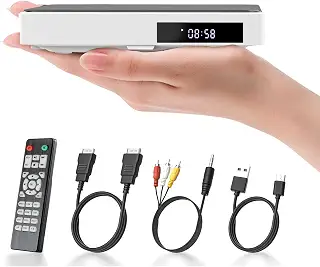 DVDプレーヤー Arafuna ミニdvdプレーヤー USB給電 リージョンフリー cd/dvdプレーヤー 1080P CPRM対応 HDMI出力 再生専用 録画 番組 テレビ 地上デジタル放送 テレビ/プロジェクター接続可能 イヤホン端子 HDMI/USBケーブル/リモコン付き