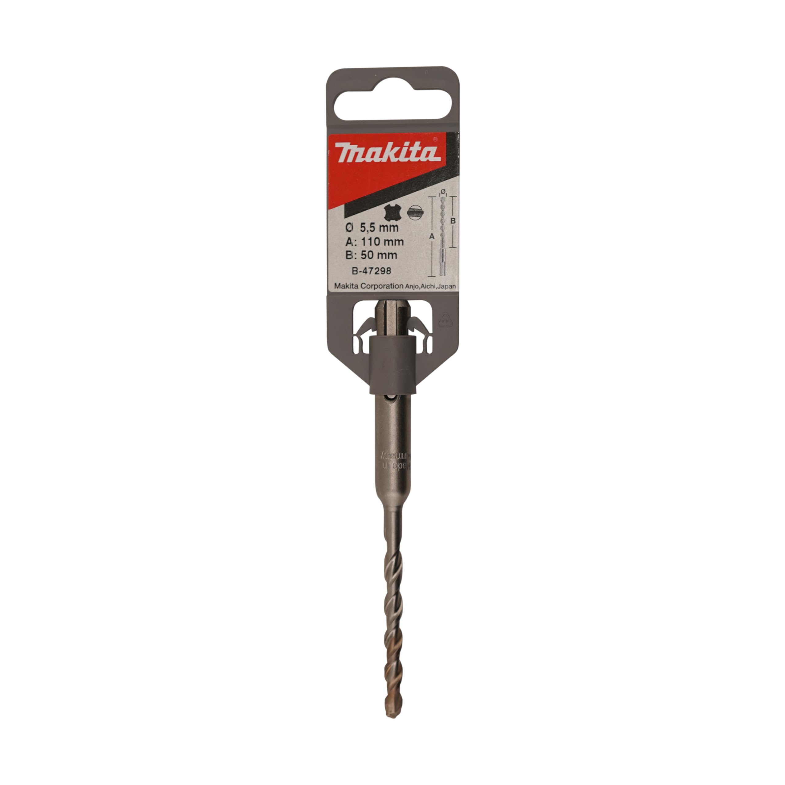 Makita Performance SDS Plus Masonry Drill Bit 5.5mm 110mm Pack of 1