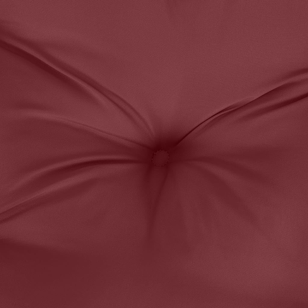 Cuscini Sedia Schiena Alta Rosso Vino Mélange 120x50x7 cm con Imbottitura Morbida, Antiscivolo con Laccetti e Fascia Elastico per Sedie da Giardino, Ufficio, Interno, 2 Pezzi