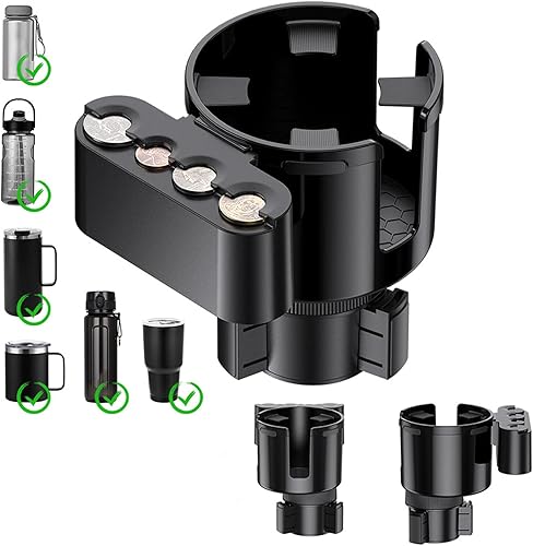 Miniatura 7 de GDQ Organizador de ventana de coche (paquete de 2) – Soporte de taza multifunción con clip y soporte para teléfono | Sin taladro, ajuste universal