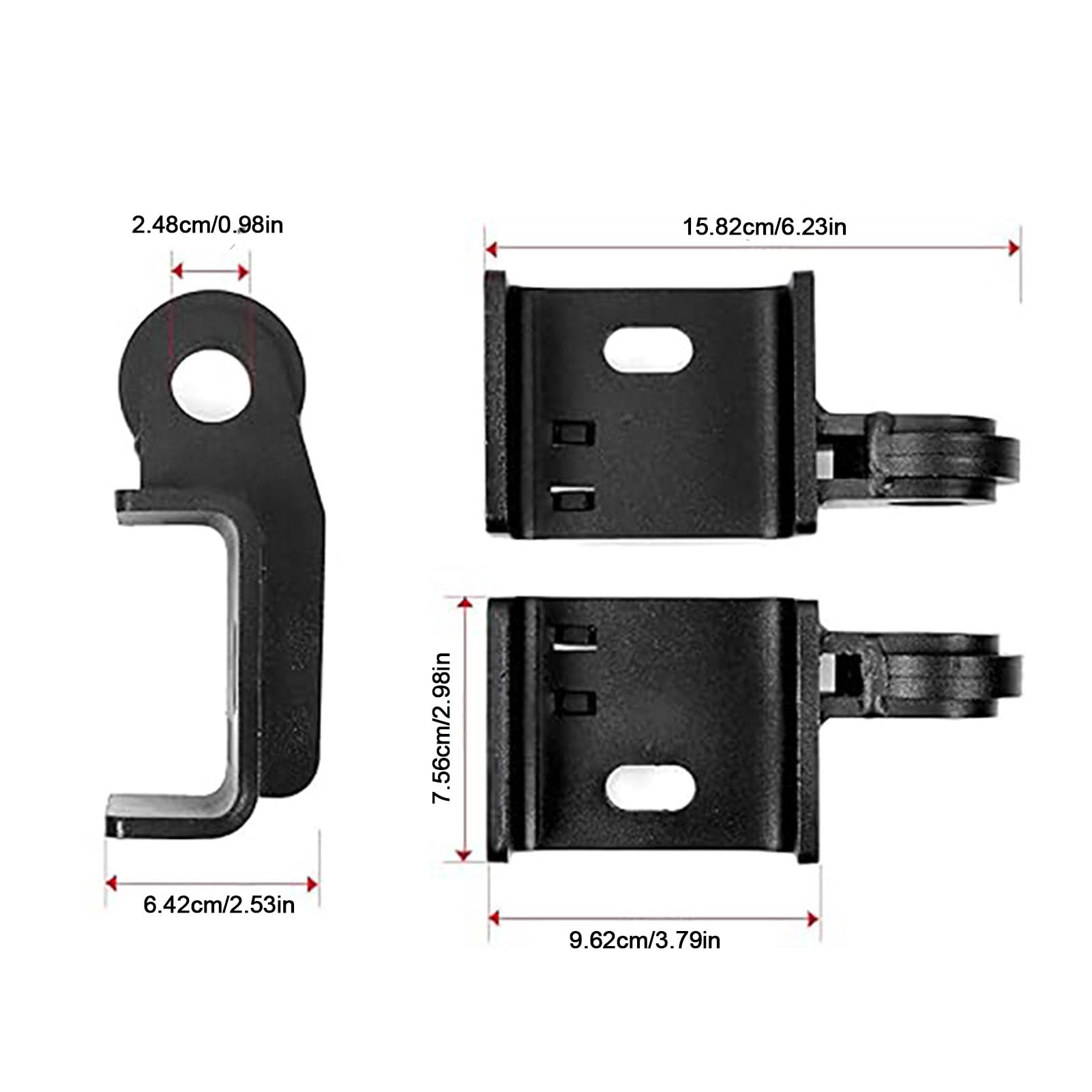 Kit de Montaje de Grillete de Gancho de Remolque Delantero, Soporte de Acero Resistente con Gancho de Anillo en D de 3/4 Pulgadas, Resistencia a la Rotura de 57000 Libras, para