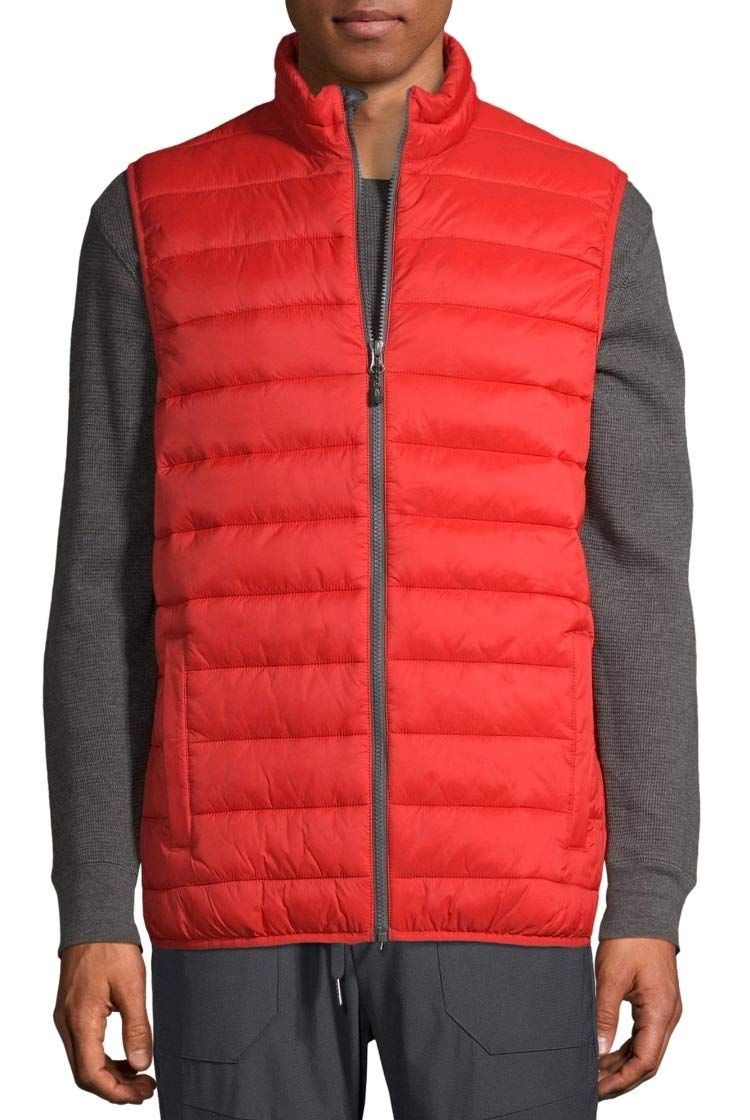 Swiss Tech Performance GearOrange Harvest Wind & Water Resistant Puffer Vest - Small