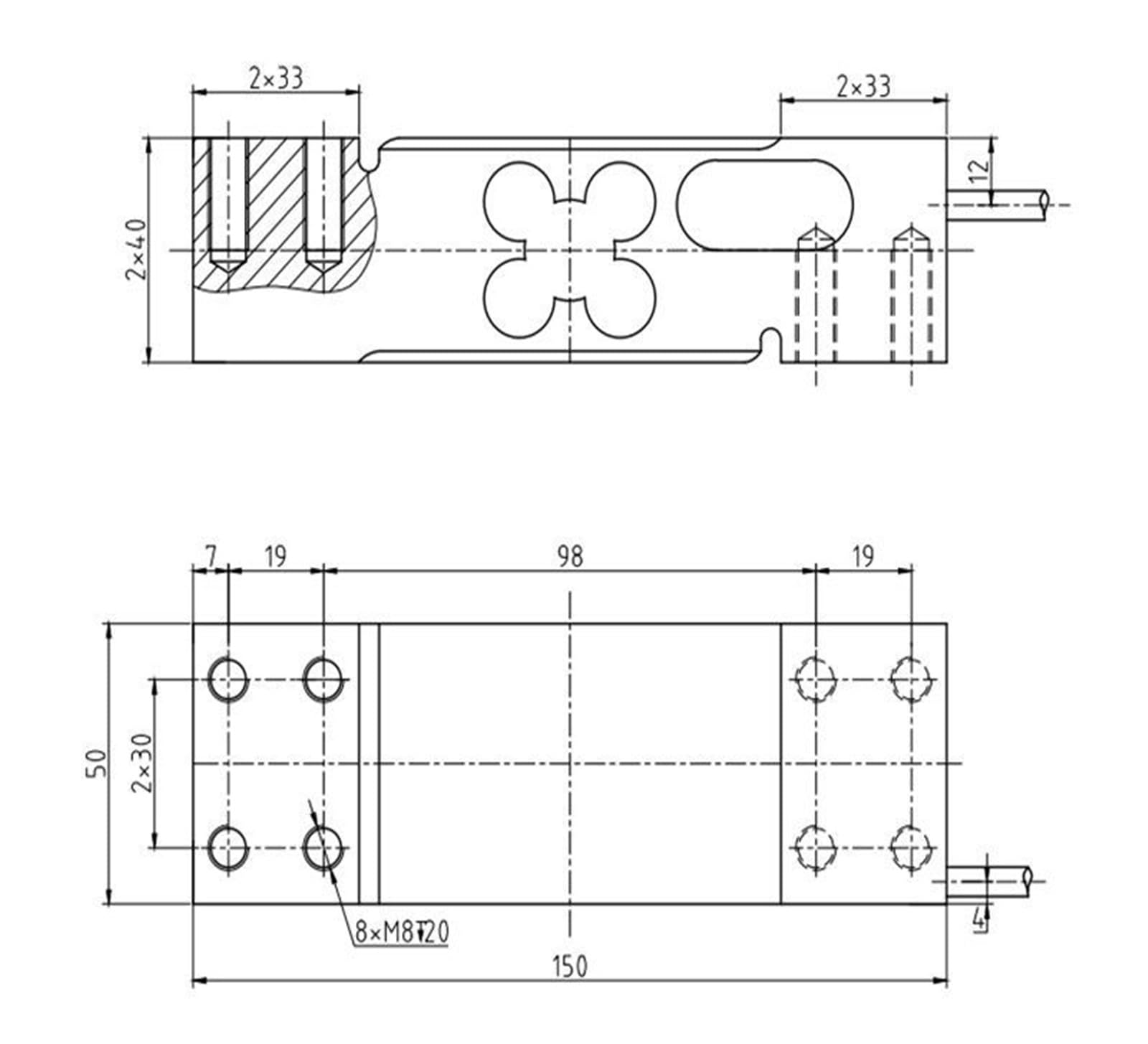 Sensor 100 kg 150 kg Druckwägeplattform Waagensensor(500KG)