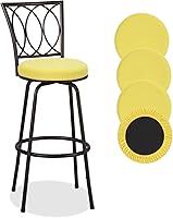 Vista 15 de Deisy Dee 4 fundas de asiento redondas para taburetes de bar, fundas elásticas para sillas redondas de 13 a 16 pulgadas (naranja)